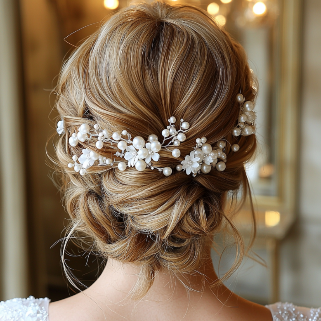 Blondes Glamour-Updo mit voluminöser Hochsteckfrisur – Go Glow Glam